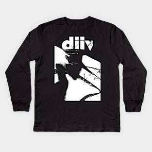 DIIV ≥≤ Original Glitch Style Fan Artwork Kids Long Sleeve T-Shirt